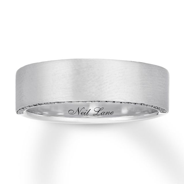 Neil Lane Men's Diamond Wedding Band 1 ct tw Round-cut 14K White Gold