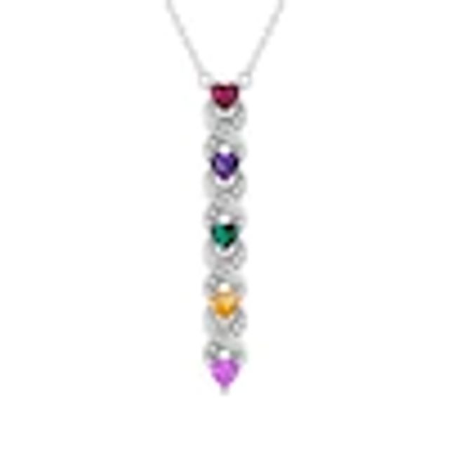 kay jewelers color stone family necklace