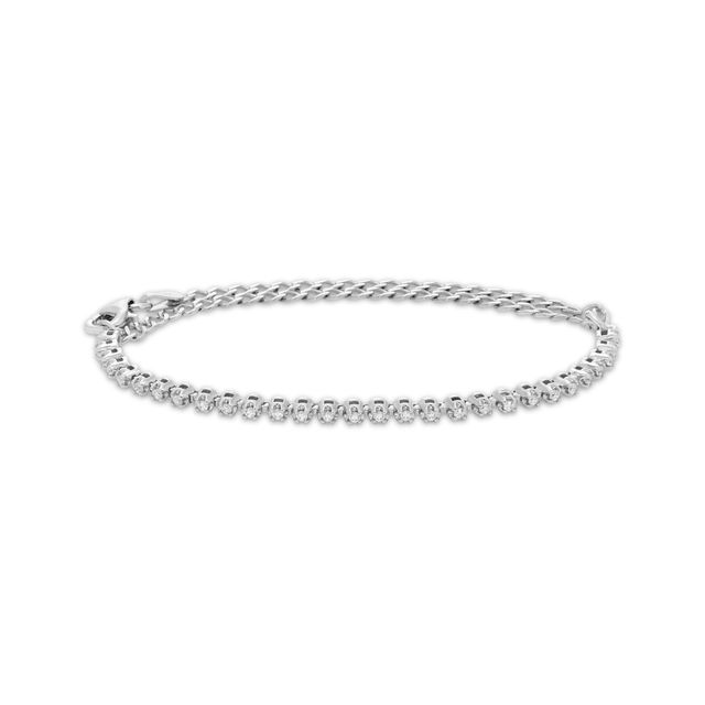 Kay Diamond Adjustable Line Tennis Bracelet 1/4 ct tw Sterling Silver 9"