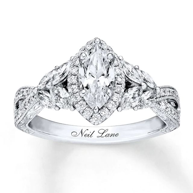 Kay Neil Lane Diamond Engagement Ring 1-3/8 ct tw 14K White Gold