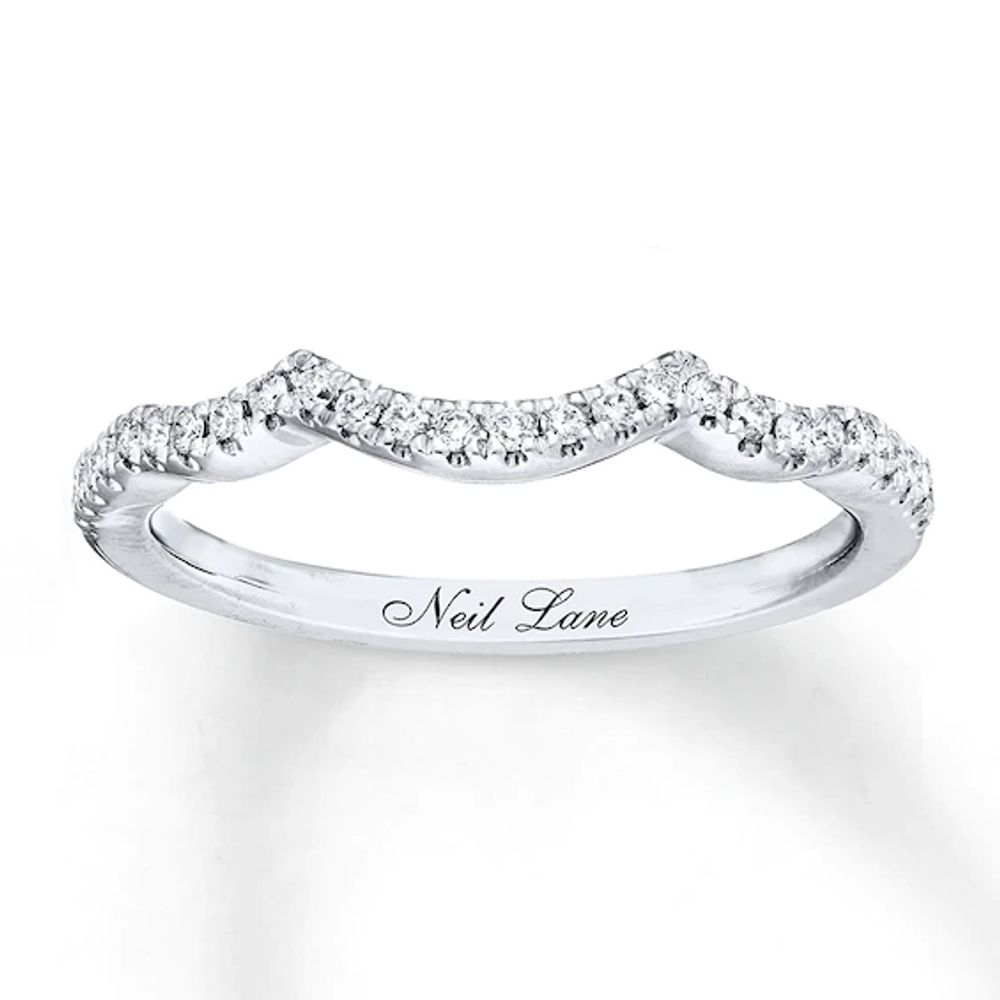 Neil Lane Bridal Wedding Band 1/6 ct tw Diamonds 14K White Gold