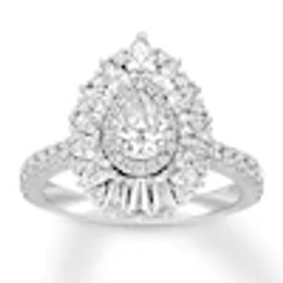 Kay Neil Lane Pear-Shaped Diamond Engagement Ring 1-7/8 ct tw 14K White Gold