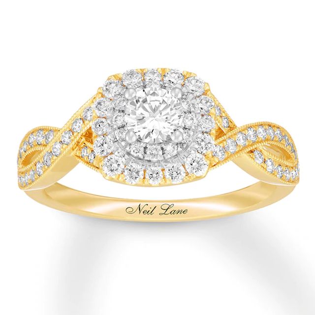 Neil Lane Engagement Ring 7/8 ct tw Diamonds 14K Two-Tone Gold