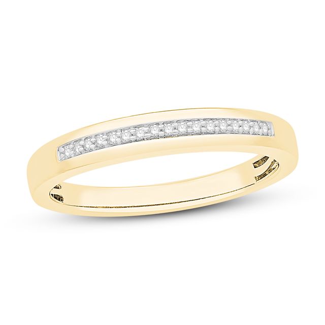 Diamond Wedding Band 1/20 ct tw Round-cut 10K Yellow Gold