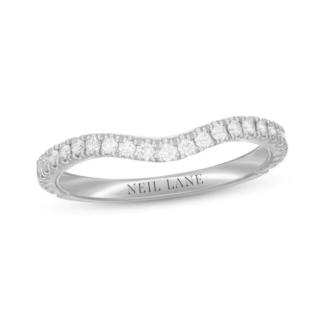 Neil Lane Men's Diamond Wedding Band 1 ct tw Round-cut 14K White Gold