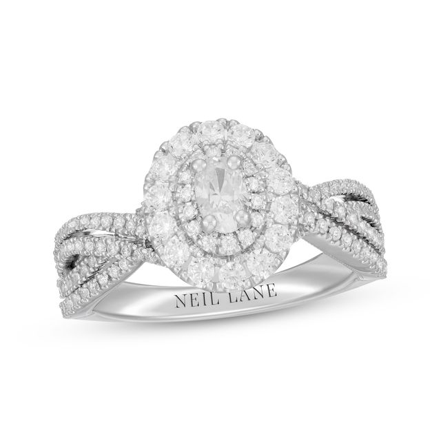 Neil Lane Oval-Cut Diamond Engagement Ring 1 ct tw 14K White Gold