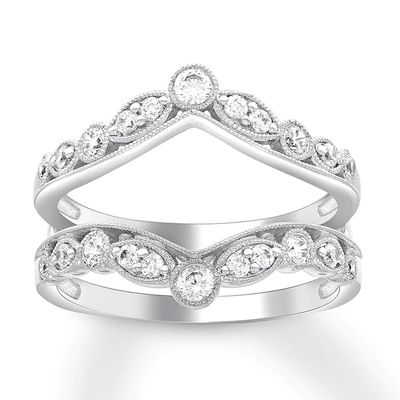 Kay Diamond Enhancer Ring 1/2 ct tw Round-cut 14K White Gold
