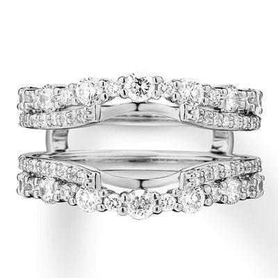 Diamond Enhancer Ring 1-1/3 ct tw Round-cut 14K White Gold