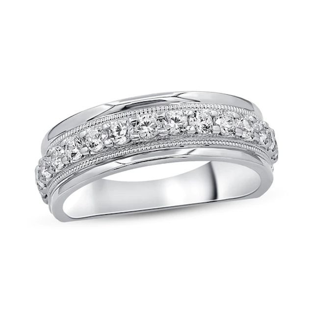 Kay Men's Diamond Wedding Ring 1 ct tw 10K White Gold