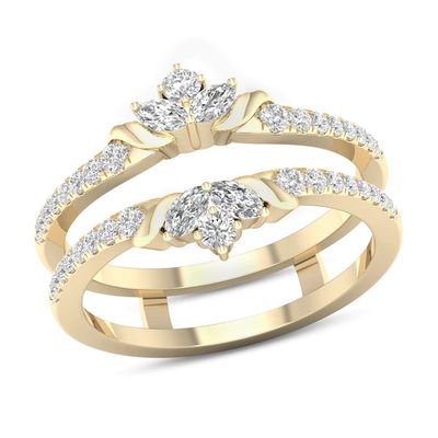 Diamond Enhancer Band 1/2 ct tw Round/Marquise 14K Yellow Gold