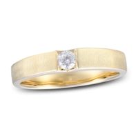 Men's Diamond Wedding Band 1/5 ct tw Round-cut 10K Gold