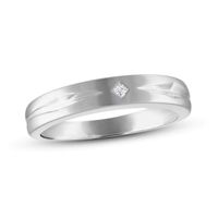 Diamond Accent Band 14K White Gold