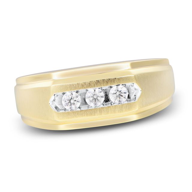 Men's Diamond Ring 1/4 ct tw Round-cut 10K Yellow Gold