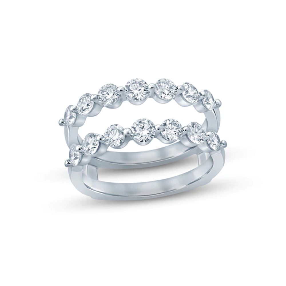 Diamond Enhancer Ring 1-1/2 ct tw Round-cut 14K White Gold
