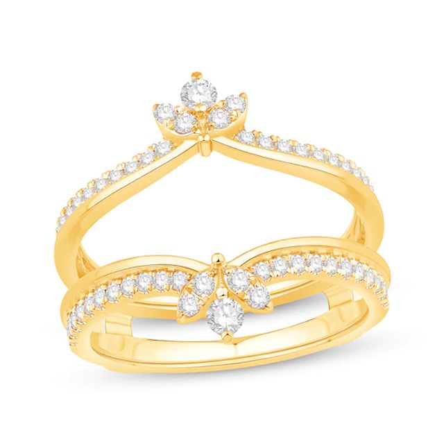 Diamond Floral Enhancer Ring 1/2 ct tw 14K Yellow Gold