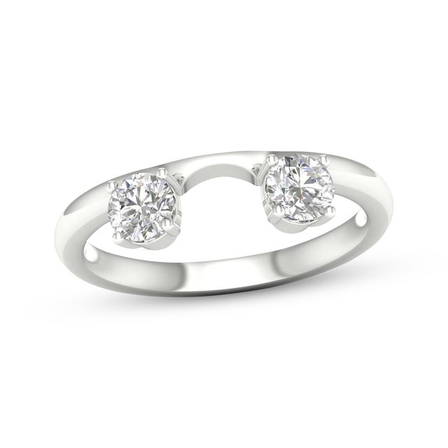 Round-Cut Diamond Enhancer Ring 1/2 ct tw 14K White Gold