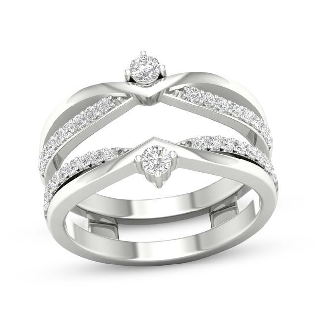 Round-Cut Diamond Double Enhancer Ring 3/8 ct tw 14K White Gold