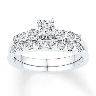 Diamond Bridal Set 1/2 carat tw 10K White Gold