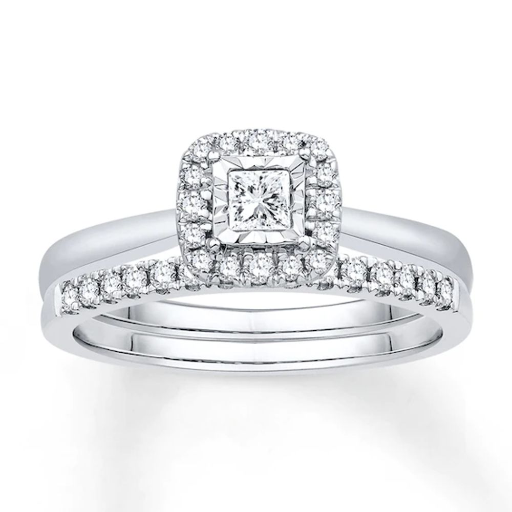 Diamond Bridal Set 3 ct tw 14K White Gold|Kay