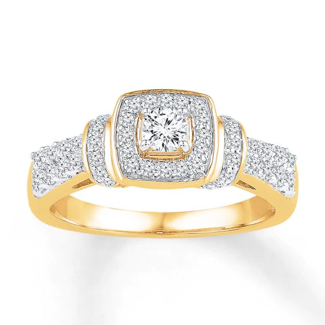 Engagement Ring 5/8 ct tw Diamonds 10K Yellow Gold