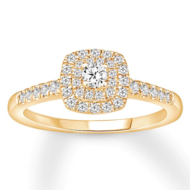 Diamond Engagement Ring 3/8 carat tw Round-cut 10K Gold