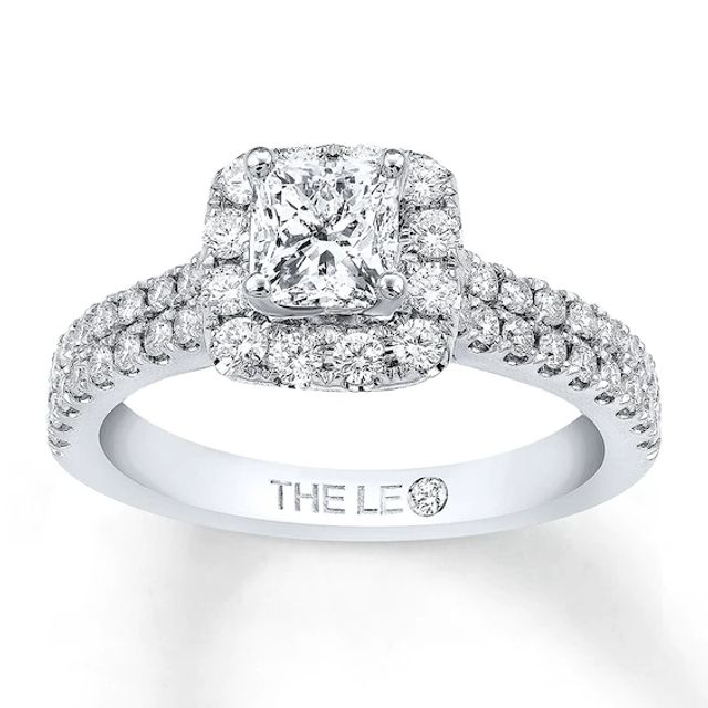 THE LEO Diamond Engagement Ring 1 ct tw Princess & Round-cut 14K White Gold