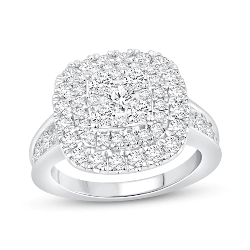 Diamond Engagement Ring 2 ct tw Round-cut 14K White Gold