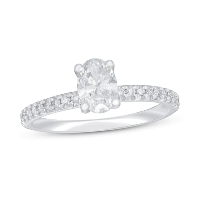 Lab-Created Diamonds by KAY Engagement Ring 7/8 ct tw 14K White Gold