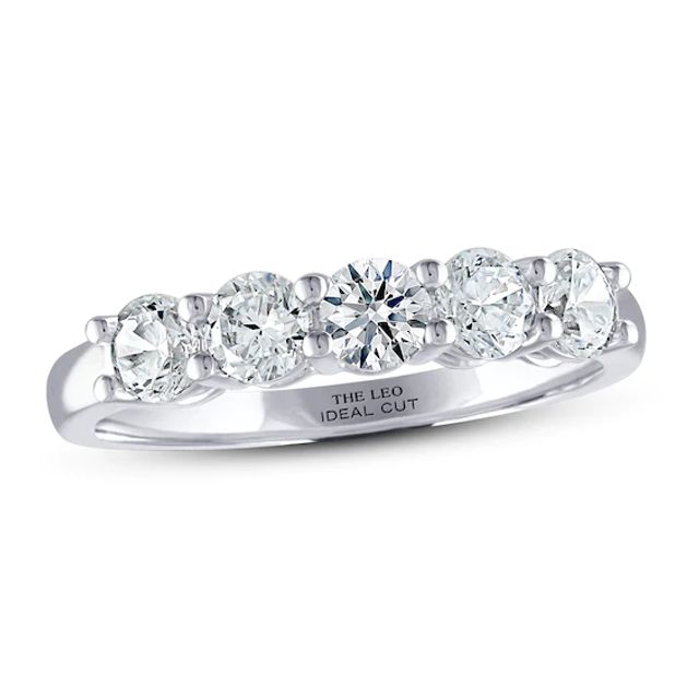 Kay THE LEO Ideal Cut Diamond Anniversary Ring 1 ct tw 14K White Gold