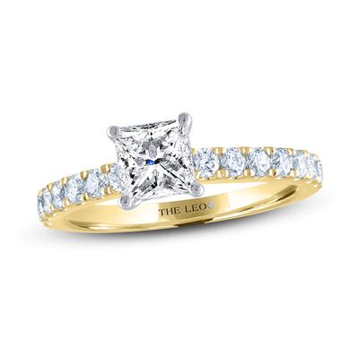 Kay THE LEO Diamond Engagement Ring -3/ ct tw Princess/Round 14K Yellow Gold