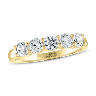 THE LEO Ideal Cut Diamond Anniversary Ring 1 ct tw 14K Gold