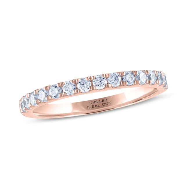 THE LEO Ideal Cut Diamond Anniversary Ring 1/ ct tw 14K Rose Gold