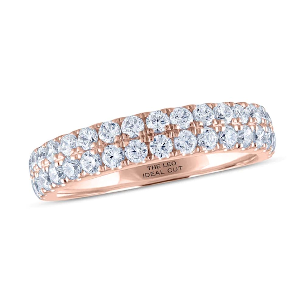 THE LEO Ideal Cut Diamond Anniversary Ring 1 ct tw 14K Rose Gold