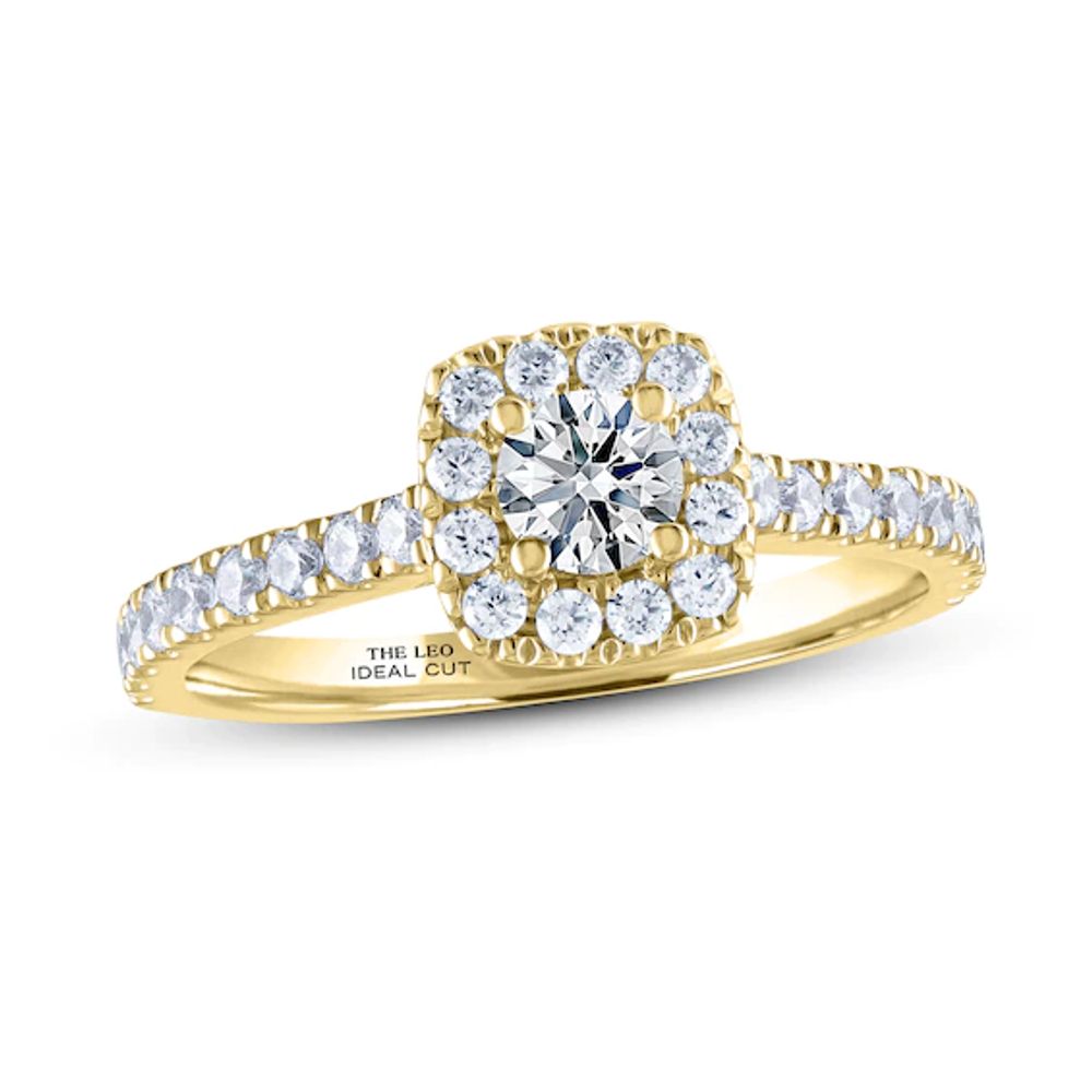 THE LEO Ideal Cut Diamond Solitaire Engagement Ring 2 ct tw 14K White Gold  | Kay