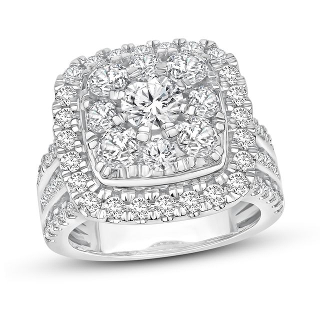 Diamond Engagement Ring 4 ct tw Round-cut 14K White Gold