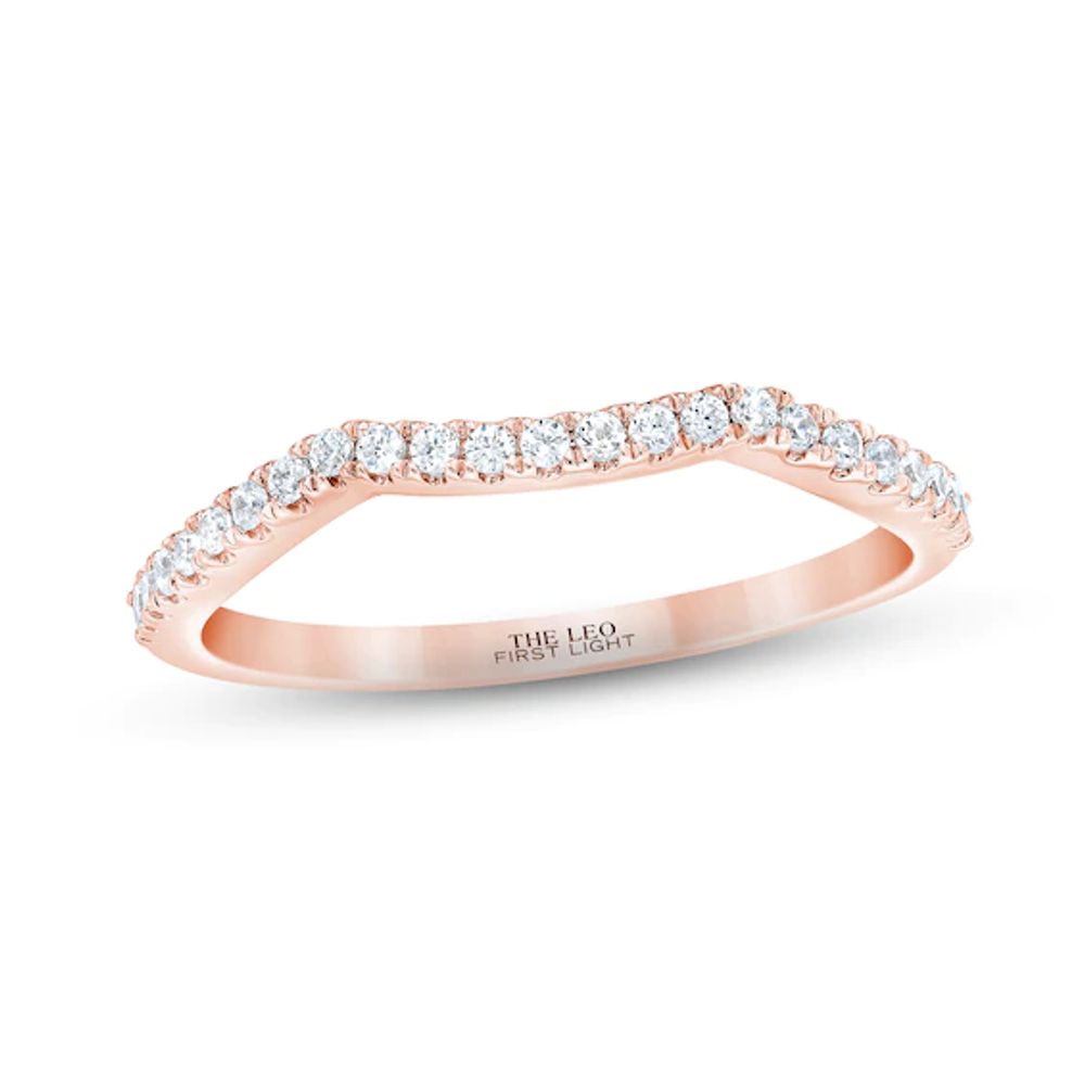 THE LEO First Light Diamond Wedding Band 1/5 ct tw 14K Rose Gold