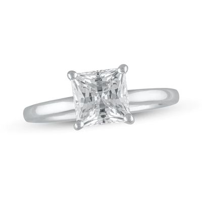 Lab-Created Diamonds by KAY Princess-Cut Solitaire Engagement Ring -/2 ct tw 14K White Gold