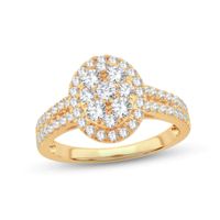 Multi-Diamond Engagement Ring 2 ct tw Round-cut 14K Yellow Gold