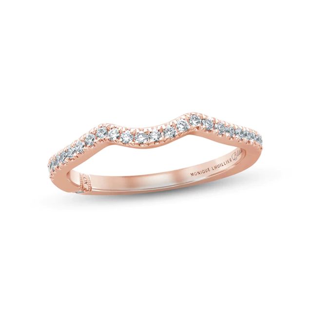 Monique Lhuillier Bliss Diamond Wedding Band 1/5 ct tw Round-cut 18K Rose Gold