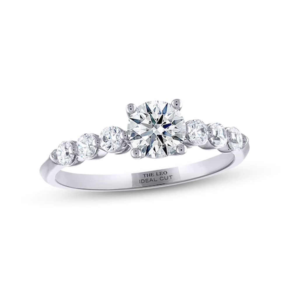 THE LEO Ideal Cut Diamond Engagement Ring 1 ct tw 14K White Gold