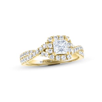 THE LEO Diamond Engagement Ring 7/8 ct tw Princess & Round-cut 14K Gold