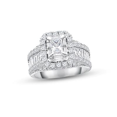 Now + Forever Diamond Engagement Ring 3 ct tw Emerald
