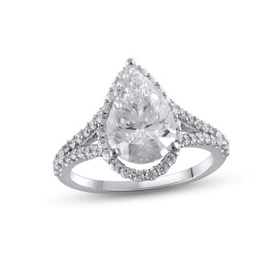 Lab-Created Diamonds by KAY Pear Shaped Engagement Ring 2-1/2 ct tw 14K White Gold