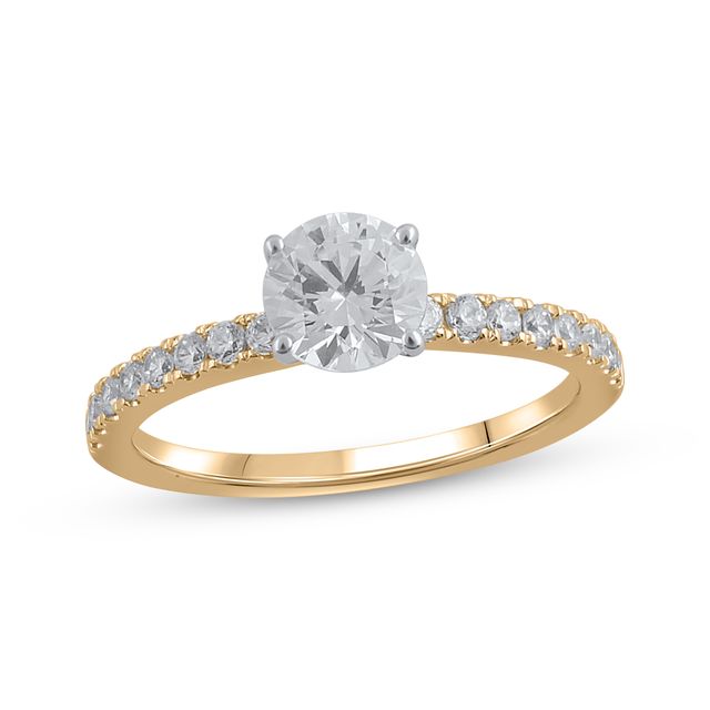 Lab-Created Diamonds by KAY Round-Cut Engagement Ring 1-1/4 ct tw 14K Yellow Gold