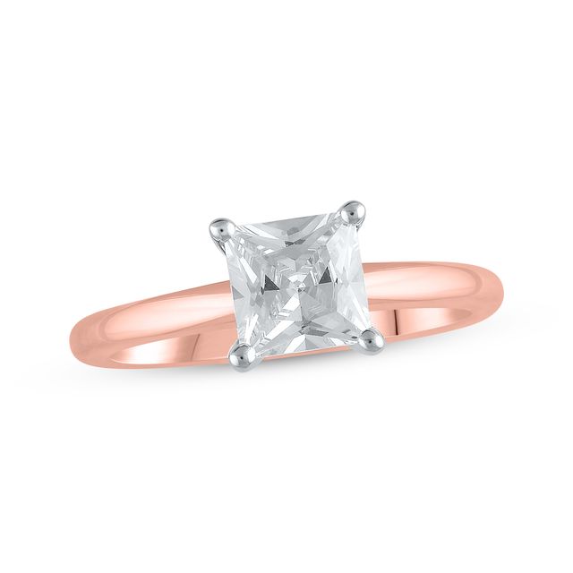 Lab-Created Diamonds by KAY Princess-Cut Solitaire Engagement Ring 1 ct tw 14K Rose Gold (F/SI2