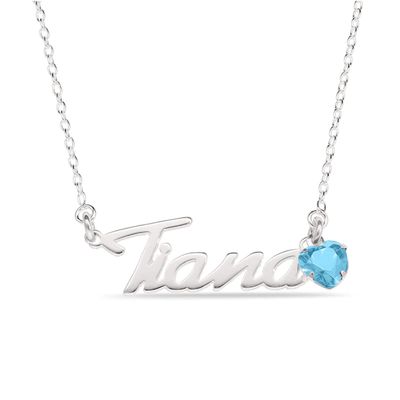 Birthstone nameplate Necklace