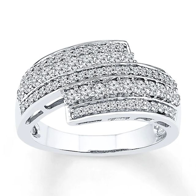 Diamond Ring 3/4 ct tw Round-cut 10K White Gold