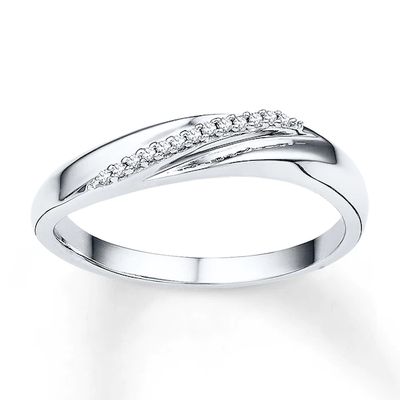 Diamond Ring 1/20 ct tw Round-cut 10K White Gold