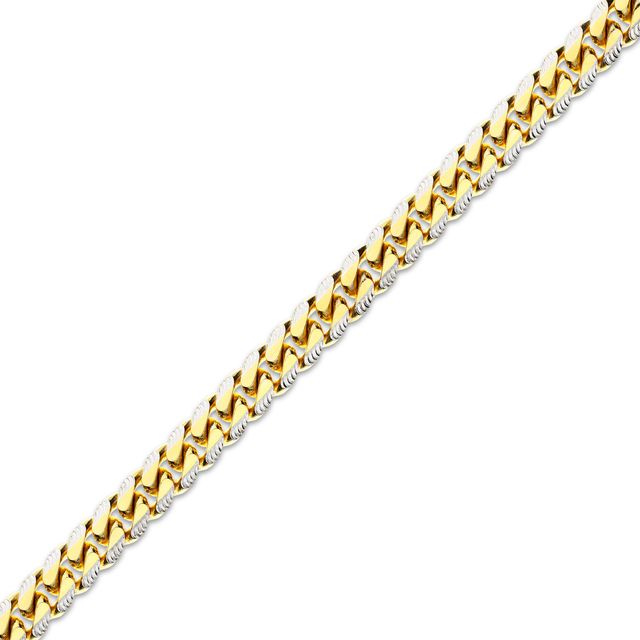 Solid Diamond-Cut Miami Cuban Chain Necklace 14K Yellow Gold 22"