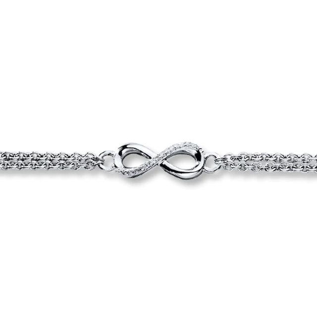 Infinity Bracelet 1/20 ct tw Diamonds Sterling Silver